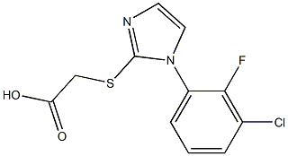 2-{[1-(3-chloro-2-fluorophenyl)-1H-imidazol-2-yl]sulfanyl}acetic acid 구조식 이미지