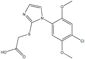 2-{[1-(4-chloro-2,5-dimethoxyphenyl)-1H-imidazol-2-yl]sulfanyl}acetic acid Structure