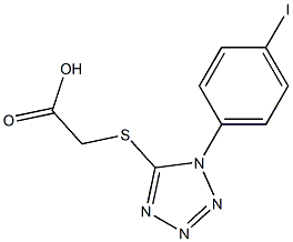 2-{[1-(4-iodophenyl)-1H-1,2,3,4-tetrazol-5-yl]sulfanyl}acetic acid 구조식 이미지