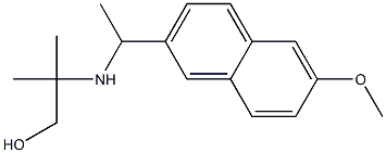 2-{[1-(6-methoxynaphthalen-2-yl)ethyl]amino}-2-methylpropan-1-ol 구조식 이미지