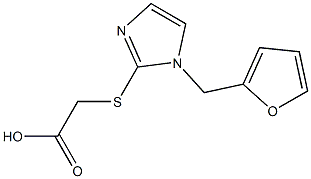 2-{[1-(furan-2-ylmethyl)-1H-imidazol-2-yl]sulfanyl}acetic acid 구조식 이미지