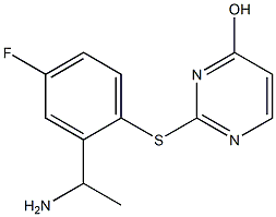 2-{[2-(1-aminoethyl)-4-fluorophenyl]sulfanyl}pyrimidin-4-ol 구조식 이미지