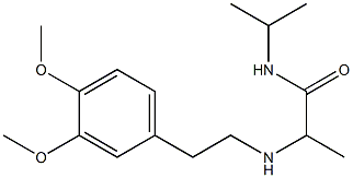 2-{[2-(3,4-dimethoxyphenyl)ethyl]amino}-N-(propan-2-yl)propanamide 구조식 이미지