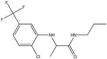 2-{[2-chloro-5-(trifluoromethyl)phenyl]amino}-N-propylpropanamide 구조식 이미지