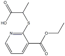 2-{[3-(ethoxycarbonyl)pyridin-2-yl]thio}propanoic acid Structure