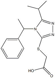 2-{[4-(1-phenylethyl)-5-(propan-2-yl)-4H-1,2,4-triazol-3-yl]sulfanyl}acetic acid Structure