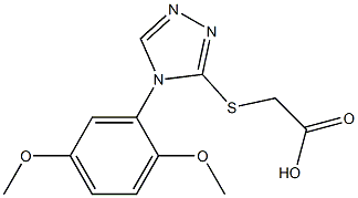 2-{[4-(2,5-dimethoxyphenyl)-4H-1,2,4-triazol-3-yl]sulfanyl}acetic acid Structure