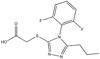 2-{[4-(2,6-difluorophenyl)-5-propyl-4H-1,2,4-triazol-3-yl]sulfanyl}acetic acid 구조식 이미지