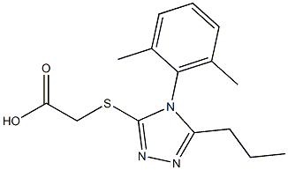 2-{[4-(2,6-dimethylphenyl)-5-propyl-4H-1,2,4-triazol-3-yl]sulfanyl}acetic acid 구조식 이미지