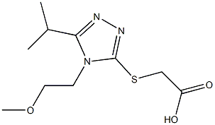 2-{[4-(2-methoxyethyl)-5-(propan-2-yl)-4H-1,2,4-triazol-3-yl]sulfanyl}acetic acid Structure