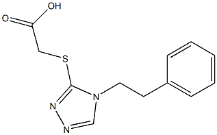 2-{[4-(2-phenylethyl)-4H-1,2,4-triazol-3-yl]sulfanyl}acetic acid Structure
