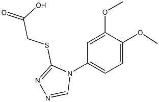 2-{[4-(3,4-dimethoxyphenyl)-4H-1,2,4-triazol-3-yl]sulfanyl}acetic acid 구조식 이미지