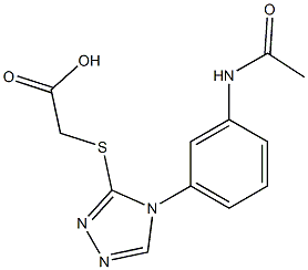 2-{[4-(3-acetamidophenyl)-4H-1,2,4-triazol-3-yl]sulfanyl}acetic acid 구조식 이미지