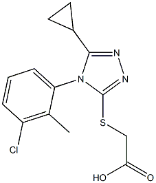 2-{[4-(3-chloro-2-methylphenyl)-5-cyclopropyl-4H-1,2,4-triazol-3-yl]sulfanyl}acetic acid 구조식 이미지