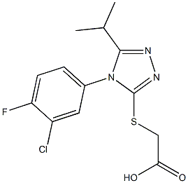 2-{[4-(3-chloro-4-fluorophenyl)-5-(propan-2-yl)-4H-1,2,4-triazol-3-yl]sulfanyl}acetic acid Structure