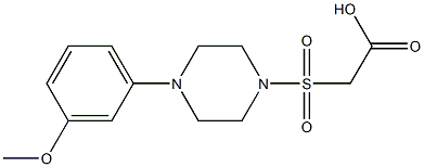 2-{[4-(3-methoxyphenyl)piperazine-1-]sulfonyl}acetic acid Structure