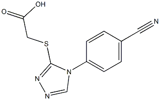 2-{[4-(4-cyanophenyl)-4H-1,2,4-triazol-3-yl]sulfanyl}acetic acid Structure