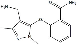 2-{[4-(aminomethyl)-1,3-dimethyl-1H-pyrazol-5-yl]oxy}benzamide 구조식 이미지