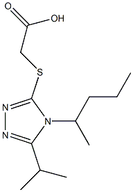 2-{[4-(pentan-2-yl)-5-(propan-2-yl)-4H-1,2,4-triazol-3-yl]sulfanyl}acetic acid 구조식 이미지