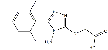 2-{[4-amino-5-(2,4,6-trimethylphenyl)-4H-1,2,4-triazol-3-yl]sulfanyl}acetic acid 구조식 이미지