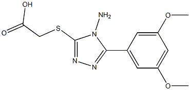 2-{[4-amino-5-(3,5-dimethoxyphenyl)-4H-1,2,4-triazol-3-yl]sulfanyl}acetic acid Structure