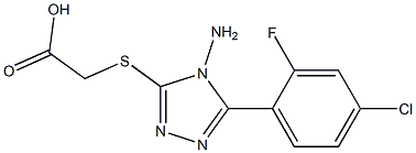 2-{[4-amino-5-(4-chloro-2-fluorophenyl)-4H-1,2,4-triazol-3-yl]sulfanyl}acetic acid 구조식 이미지