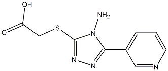 2-{[4-amino-5-(pyridin-3-yl)-4H-1,2,4-triazol-3-yl]sulfanyl}acetic acid 구조식 이미지
