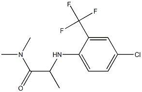 2-{[4-chloro-2-(trifluoromethyl)phenyl]amino}-N,N-dimethylpropanamide 구조식 이미지