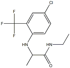 2-{[4-chloro-2-(trifluoromethyl)phenyl]amino}-N-ethylpropanamide Structure