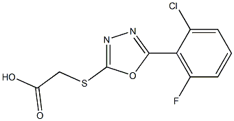 2-{[5-(2-chloro-6-fluorophenyl)-1,3,4-oxadiazol-2-yl]sulfanyl}acetic acid 구조식 이미지