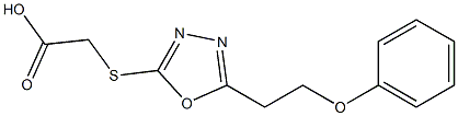 2-{[5-(2-phenoxyethyl)-1,3,4-oxadiazol-2-yl]sulfanyl}acetic acid 구조식 이미지