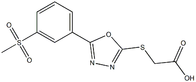 2-{[5-(3-methanesulfonylphenyl)-1,3,4-oxadiazol-2-yl]sulfanyl}acetic acid 구조식 이미지