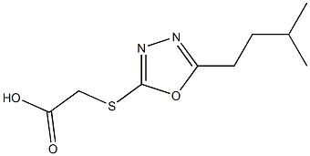 2-{[5-(3-methylbutyl)-1,3,4-oxadiazol-2-yl]sulfanyl}acetic acid Structure