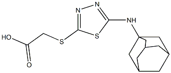 2-{[5-(adamantan-1-ylamino)-1,3,4-thiadiazol-2-yl]sulfanyl}acetic acid 구조식 이미지