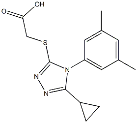 2-{[5-cyclopropyl-4-(3,5-dimethylphenyl)-4H-1,2,4-triazol-3-yl]sulfanyl}acetic acid Structure