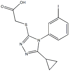 2-{[5-cyclopropyl-4-(3-iodophenyl)-4H-1,2,4-triazol-3-yl]sulfanyl}acetic acid Structure