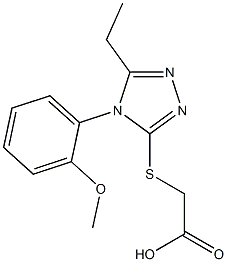 2-{[5-ethyl-4-(2-methoxyphenyl)-4H-1,2,4-triazol-3-yl]sulfanyl}acetic acid 구조식 이미지