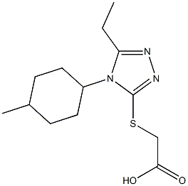 2-{[5-ethyl-4-(4-methylcyclohexyl)-4H-1,2,4-triazol-3-yl]sulfanyl}acetic acid Structure