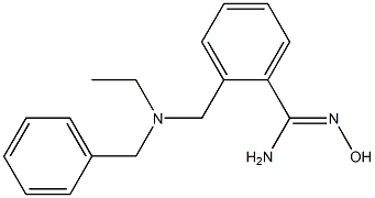 2-{[benzyl(ethyl)amino]methyl}-N'-hydroxybenzene-1-carboximidamide 구조식 이미지