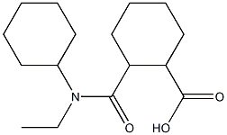 2-{[cyclohexyl(ethyl)amino]carbonyl}cyclohexanecarboxylic acid Structure