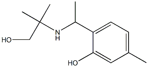 2-{1-[(1-hydroxy-2-methylpropan-2-yl)amino]ethyl}-5-methylphenol 구조식 이미지