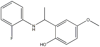 2-{1-[(2-fluorophenyl)amino]ethyl}-4-methoxyphenol 구조식 이미지