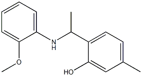 2-{1-[(2-methoxyphenyl)amino]ethyl}-5-methylphenol 구조식 이미지
