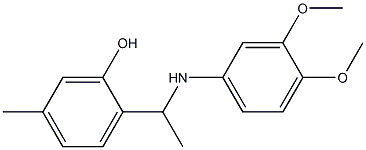 2-{1-[(3,4-dimethoxyphenyl)amino]ethyl}-5-methylphenol Structure