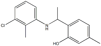 2-{1-[(3-chloro-2-methylphenyl)amino]ethyl}-5-methylphenol Structure