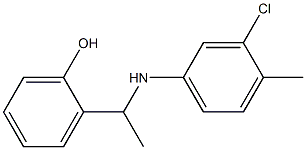 2-{1-[(3-chloro-4-methylphenyl)amino]ethyl}phenol Structure