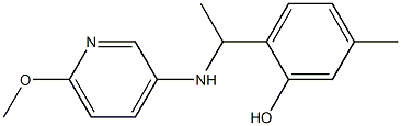 2-{1-[(6-methoxypyridin-3-yl)amino]ethyl}-5-methylphenol 구조식 이미지