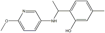 2-{1-[(6-methoxypyridin-3-yl)amino]ethyl}-5-methylphenol Structure