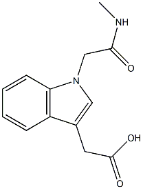 2-{1-[(methylcarbamoyl)methyl]-1H-indol-3-yl}acetic acid 구조식 이미지