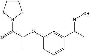 2-{3-[1-(hydroxyimino)ethyl]phenoxy}-1-(pyrrolidin-1-yl)propan-1-one 구조식 이미지